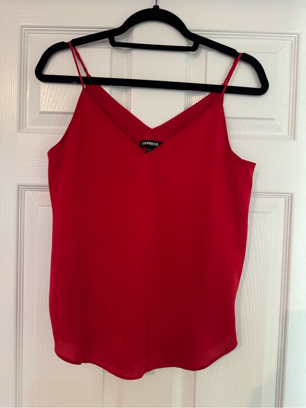 Express Red V-Neck Spaghetti Strap Camisole